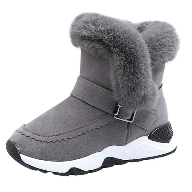 Kids Baby Infant Boys Girls Child Fur Flock Winter Bootie Warm Snow Shoes Boots